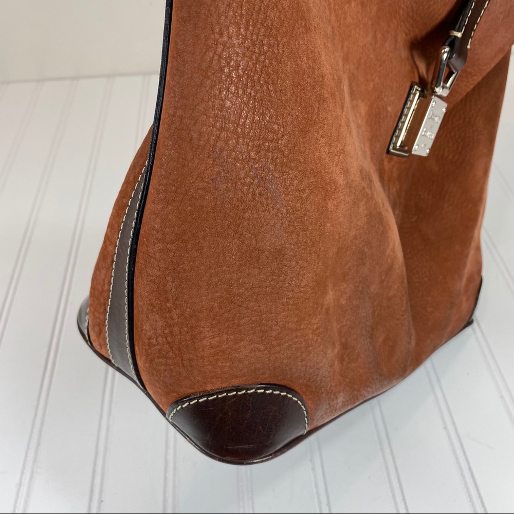 Dooney & Bourke Brown leather shoulder bag - Picture 10 of 16